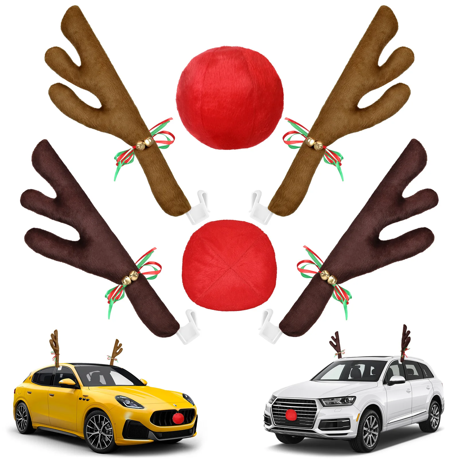 Reindeer Antlers Headband - Car Christmas Decor Reindeer Antlers Headband