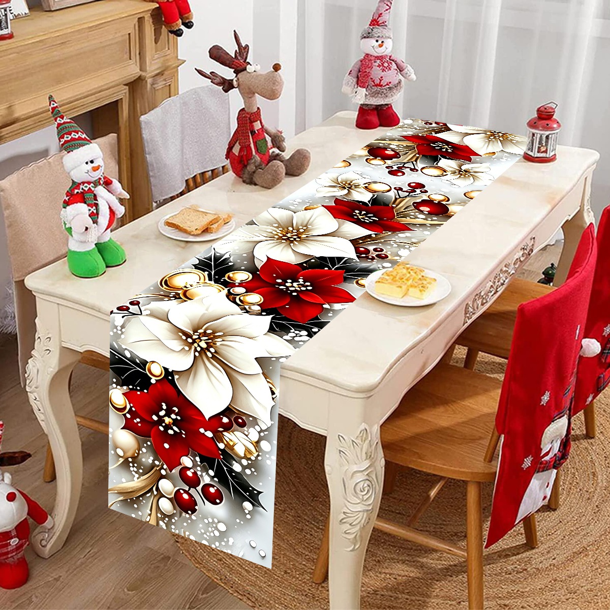 180*35cm Floral Christmas Tabl - Christmas Table Runner review and price