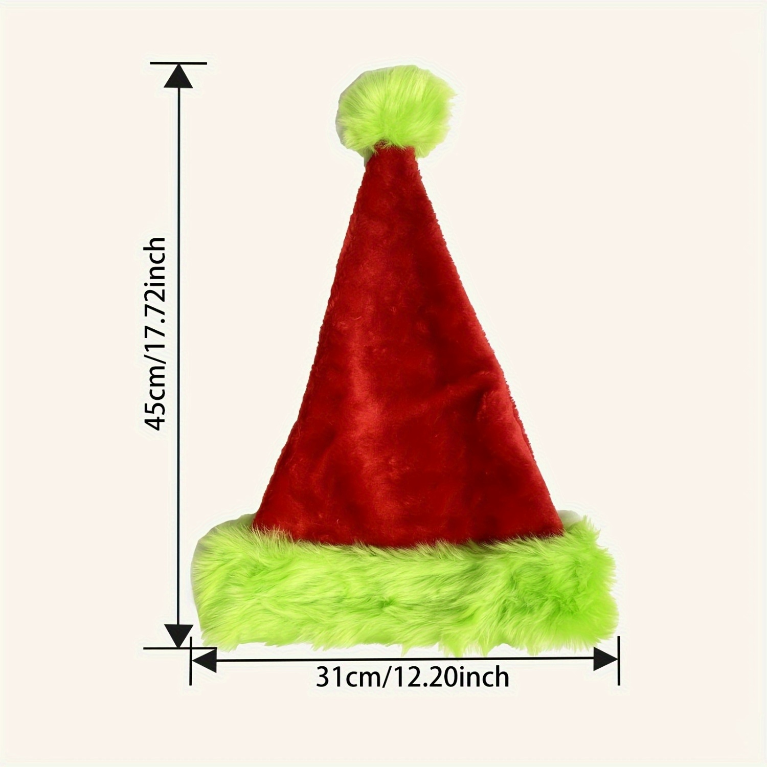 Fluorescent Green Edge Red San - Santa Hat Plush review and price