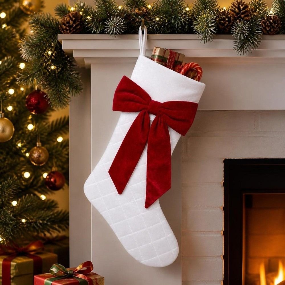 Plaid Christmas Stocking with  - Christmas Stocking Hanging review and price