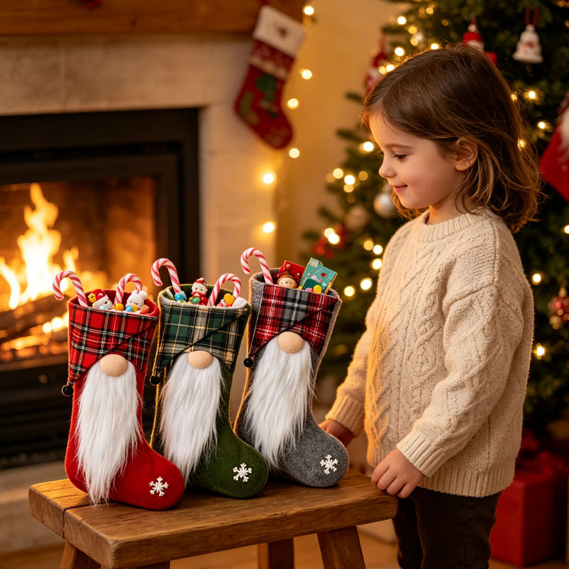 1-4PCS Christmas Treat Bags fo - Christmas Stocking Hanging review and price